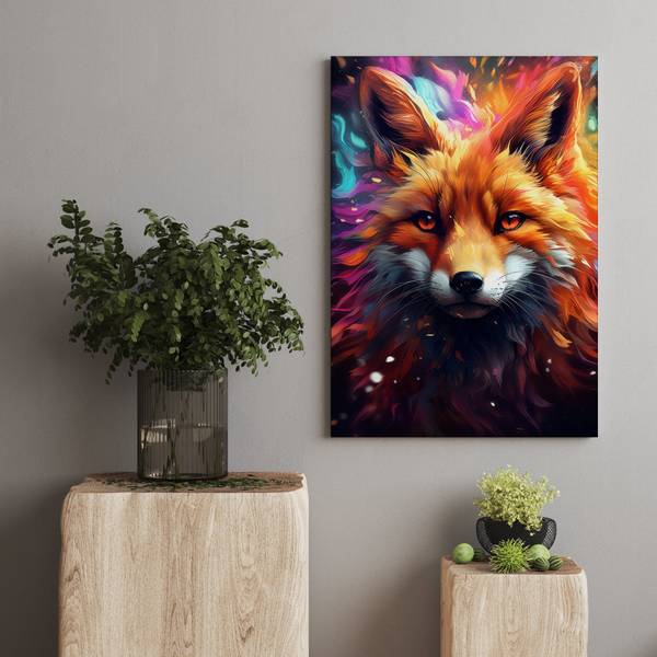 Leinwandbild Fox Abstract 80 x 120 cm