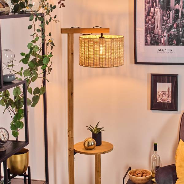 Stehlampe Carini Beige - Schwarz