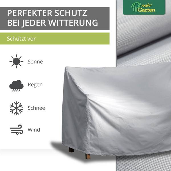 Abdeckung Gartenbank SHP-60087 Grau - Polyester PVC - 133 x 86 x 70 cm