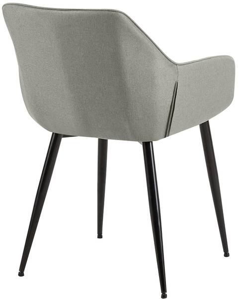 Armlehnenstuhl Luena 2er Set Hellgrau - 2er Set - Textil