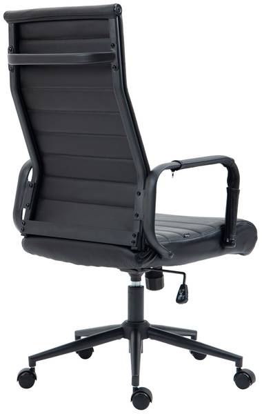 Chefsessel Kolumbus Schwarz - Echtleder - 58 x 105 x 66 cm