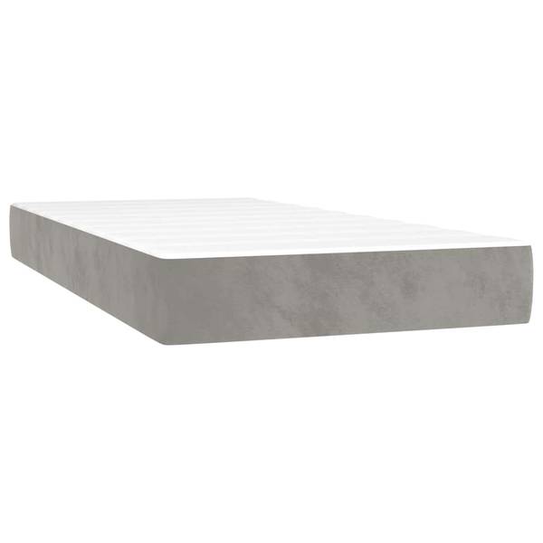 Boxspring 3017294-13 grijs - polyester - grenenhout - 123 x 128 x 193 cm