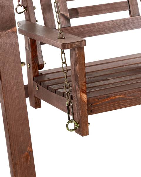 Gartenschaukel NERITO Braun - Massivholz - 159 x 169 x 117 cm