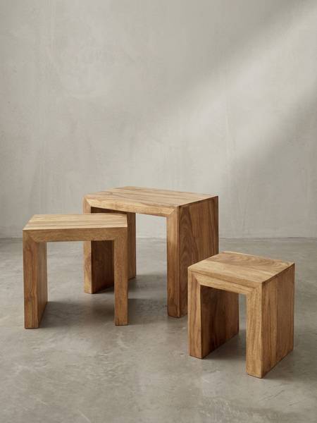 Satztisch NAKO 3er-Set Beige