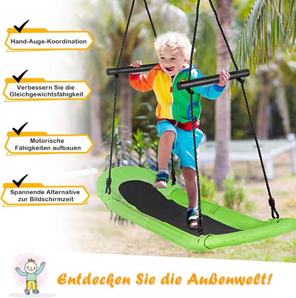 Nestschommel ZB33886 groen - kunststof - 45 x 160 x 123 cm