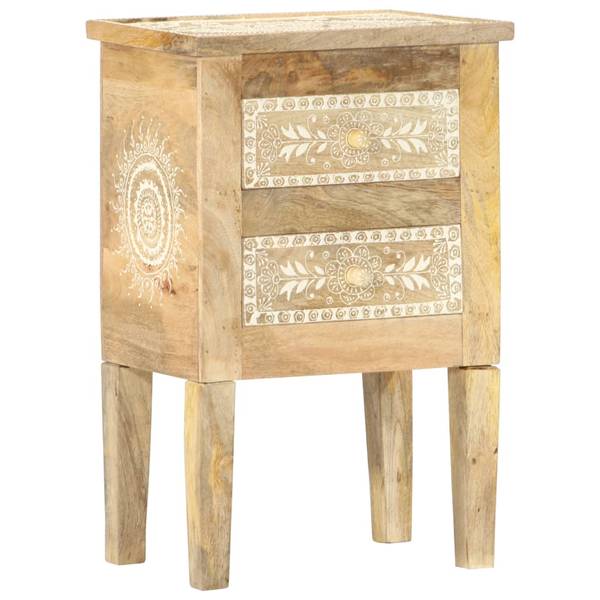 Nachttisch DE317 Braun - Massivholz - 40 x 60 x 30 cm