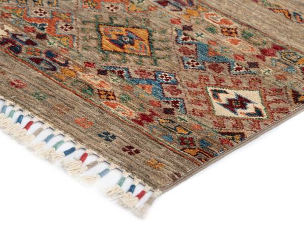 Tapis Torkman LXXXIII Gris - Laine - 175 x 1 x 214 cm