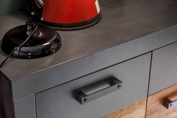 Kommode Indy Grau - Holz teilmassiv - 117 x 86 x 37 cm