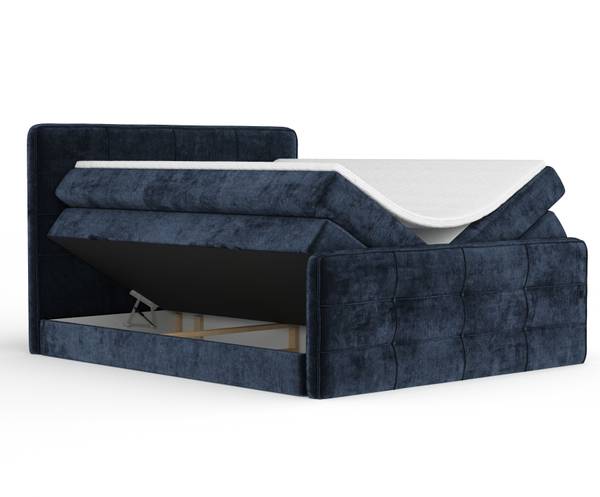 Boxspringbett Semplice Marineblau - Liegefläche Breite: 160 cm