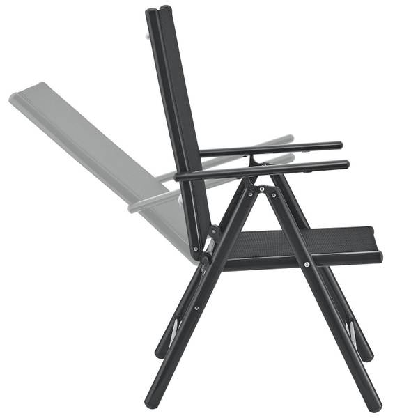 Gartengarnitur Milano 7-teilig Dunkelgrau - 150 x 75 x 90 cm
