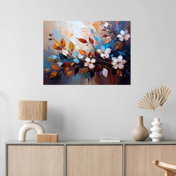 Wandsticker Blume 90 x 60 cm