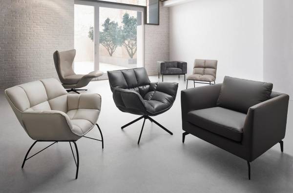 Relaxsessel ELEINA Grau - Kunstleder - 71 x 82 x 70 cm