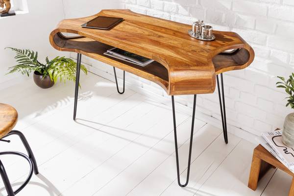 Schreibtisch ORGANIC LIVING Braun - Sheesham - 120 x 79 x 70 cm