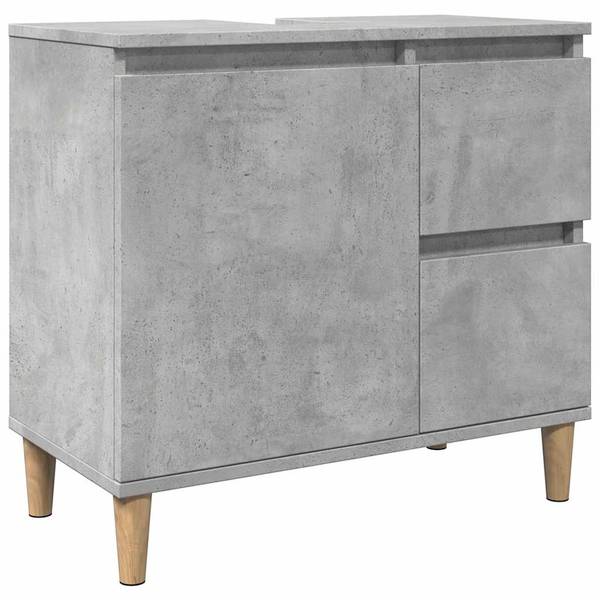 Waschbeckenunterschrank XT9678 Grau - Holzwerkstoff - 33 x 60 x 65 cm