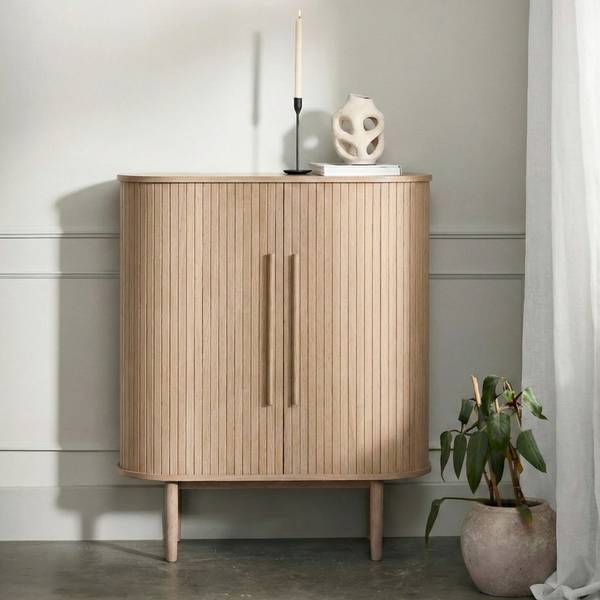 Highboard Meta Braun - Massivholz - 100 x 118 x 40 cm