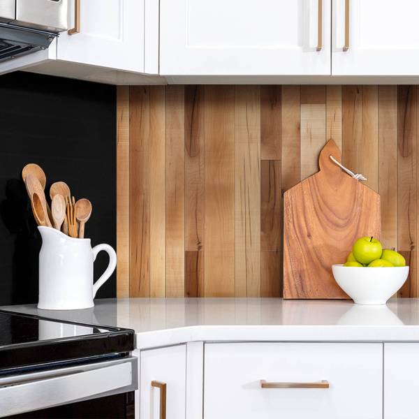 Selbstklebendes Wandpaneel Bretter Braun - Polyester PVC - 100 x 50 x 0 cm