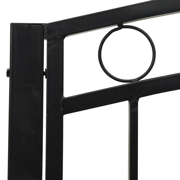 Gartenbank mit Tisch 319584 Schwarz