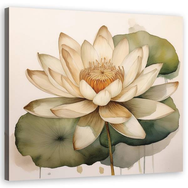 Canvas schilderij Lotusbloemen 60 x 60 cm