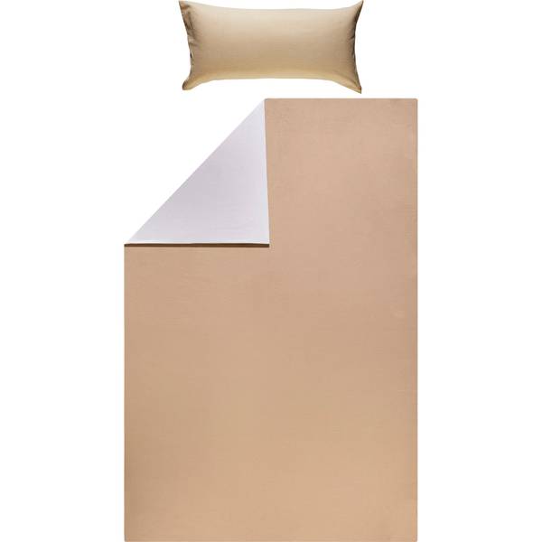 Wendebettwäsche 206692 Taupe - Weiß - Tiefe: 220 cm