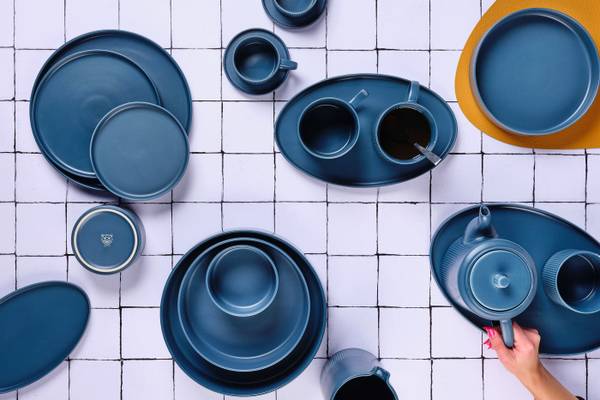 Serviesset SCANDI 36-delig blauw