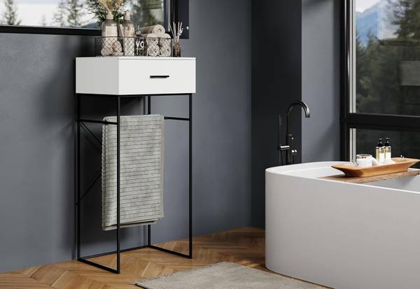 Tische Strike Weiß - Holzwerkstoff - 60 x 132 x 48 cm