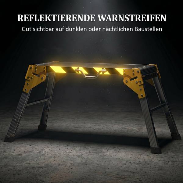 Werkbank B71-089V00BK Schwarz - Metall - 32 x 50 x 110 cm