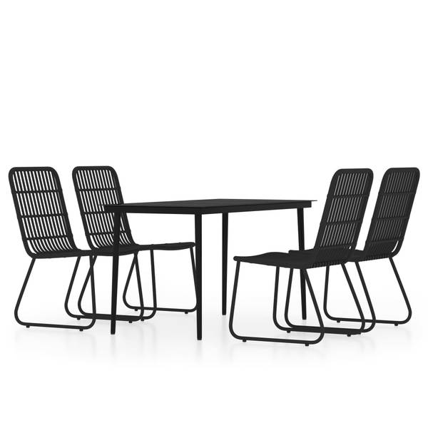 Salle à manger 3013392-2 (lot de 5) Noir - Acier - 70 x 74 x 140 cm