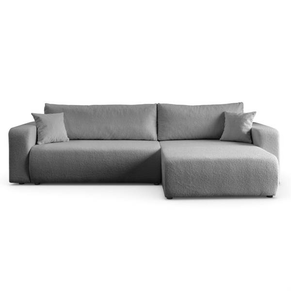 Ecksofa VESPO XL mit Schlaffunktion Grau - Polyester - 267 x 83 x 143 cm