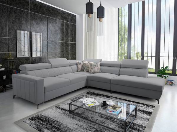 Ecksofa Baltico VIII Grau - Ecke davorstehend rechts