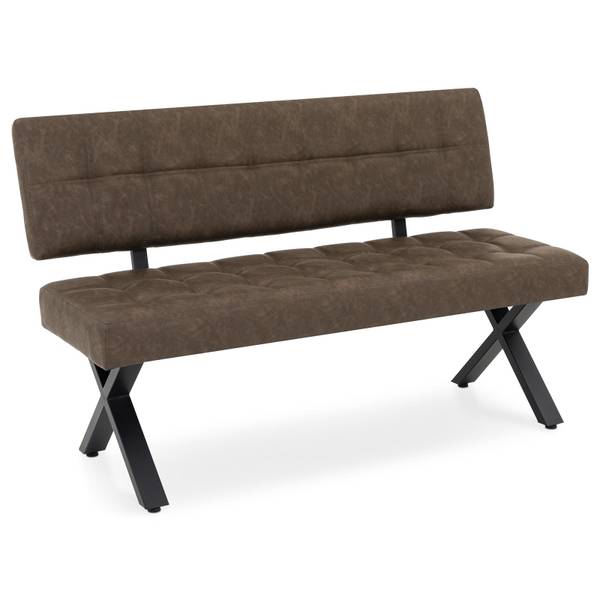 Esszimmerbank KAROSI Braun - Metall - 140 x 88 x 60 cm