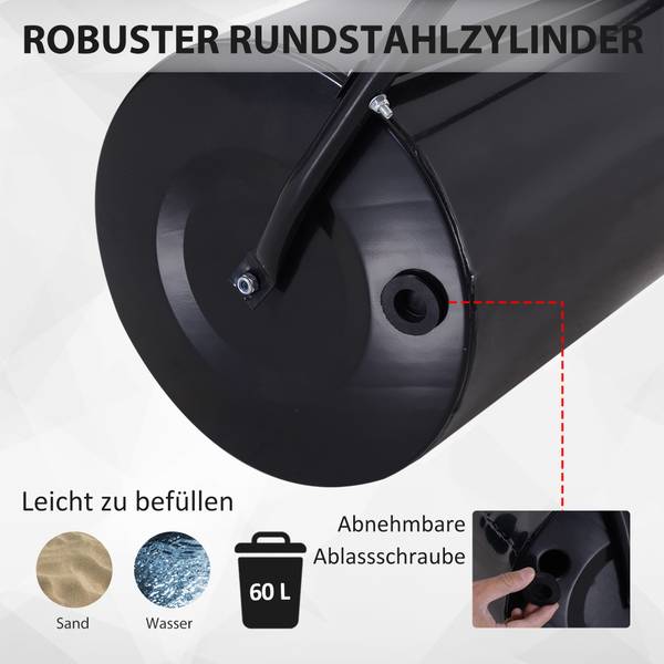 Rasenwalze 845-272 Metall - 40 x 123 x 57 cm