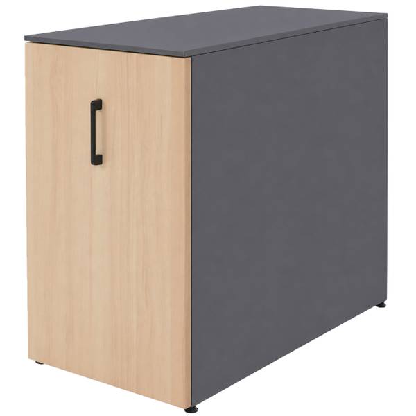 Aktenschrank Q27 Beige - Braun - Dunkelgrau - Grau