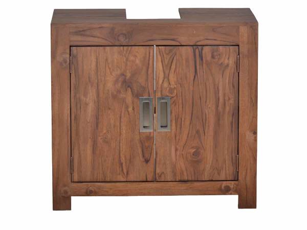 Waschbeckenunterschrank Bhatang Braun - Teakholz - 65 x 60 x 35 cm