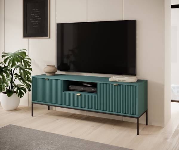 TV-Schrank Shire Schwarz - Grün
