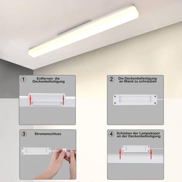 LED Deckenleuchte antgh Tiefe: 60 cm