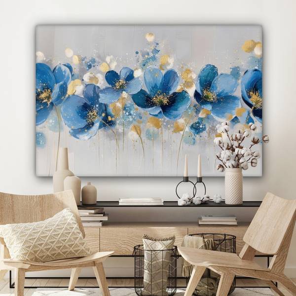 TABLEAU SUR TOILE Fleurs 150 x 100 cm