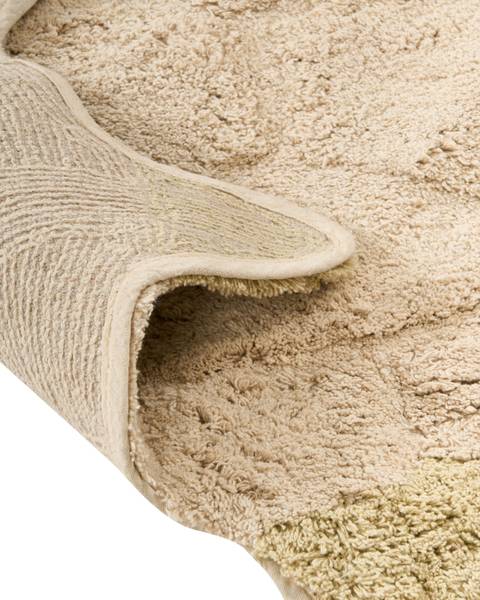 Teppich TORTIE Beige - Grün - Naturfaser - 110 x 130 cm