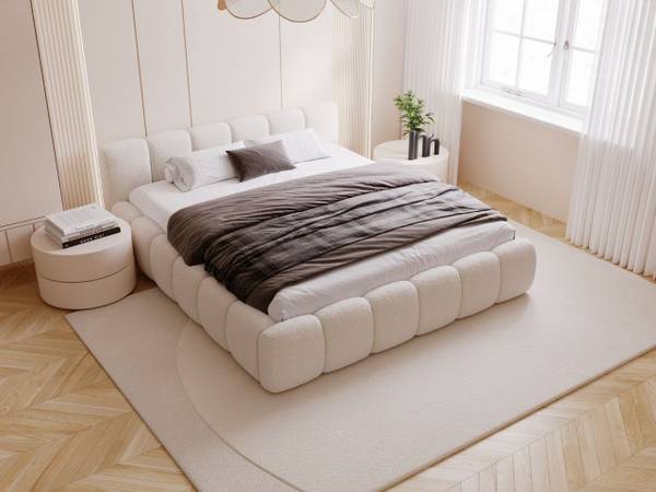 Polsterbett CLOUD LOW Beige - Breite: 206 cm