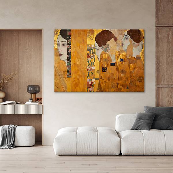 Wandbild porträt einer frau – g. klimt 100 x 70 cm