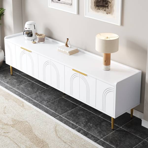 TV-Schrank Eurynom Ⅰ Gold - Weiß