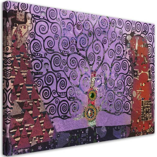 Tableau déco arbre de vie abstraction 100 x 70 cm