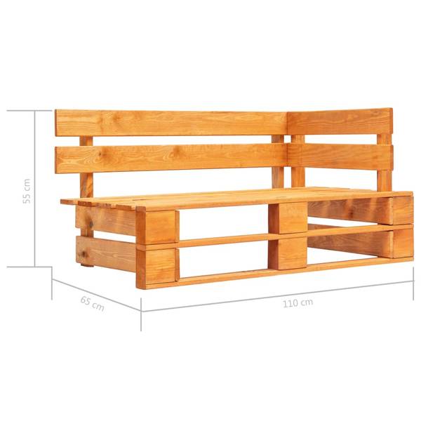 Palettenbank 297703 Braun