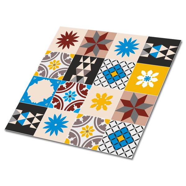 Selbstklebende Fliesen (9 St.) Abstrakt Polyester PVC - 30 x 30 x 0 cm