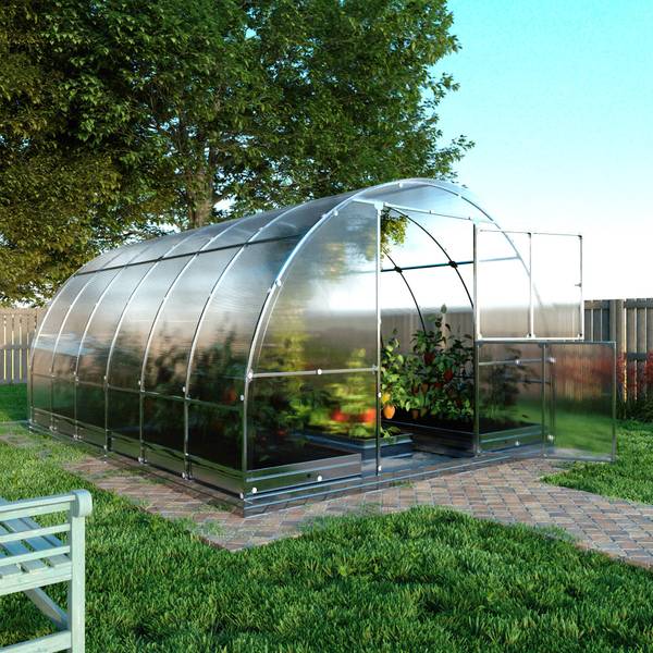 KLASIKA TUBE PREMIUM 12m² Silber - Metall - 300 x 220 x 400 cm