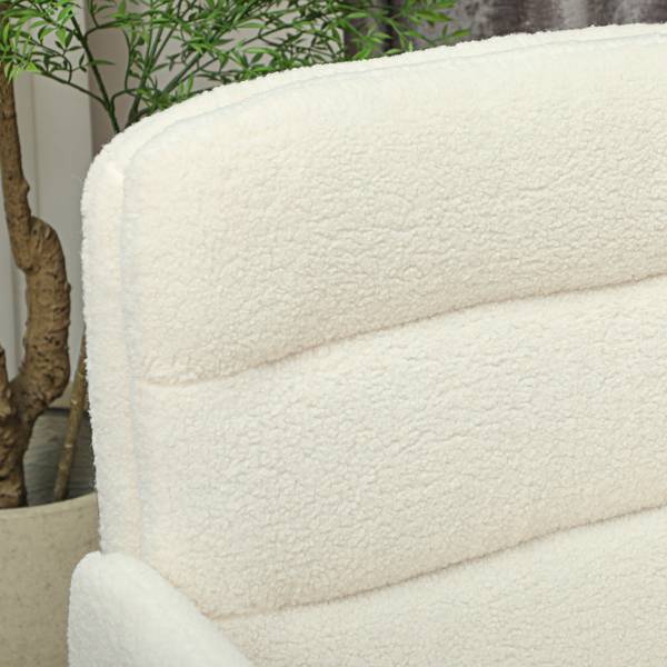 Schreibtischstuhl 921-868V00CW Weiß - Polyester - 62 x 101 x 65 cm