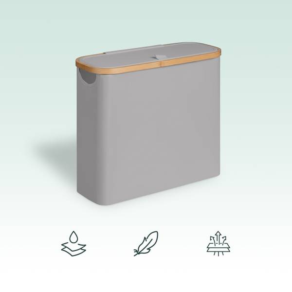 Toilettenpapier Aufbewahrung 12 Rollen Braun - Grau - Polyester - 43 x 38 x 17 cm