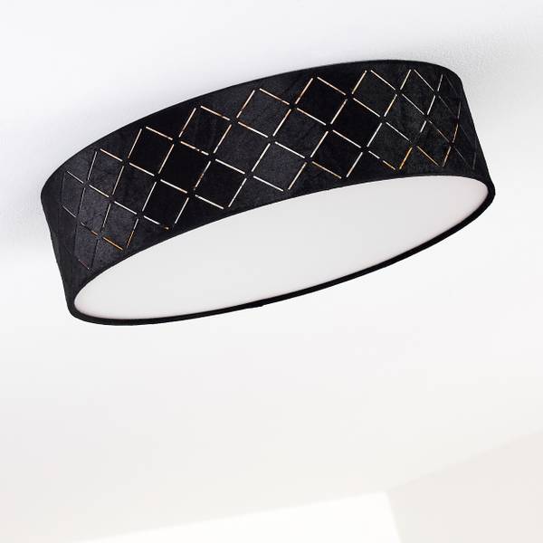 Deckenleuchte Aggius Schwarz - Gold - Metall - 11 x 10 x 39 cm