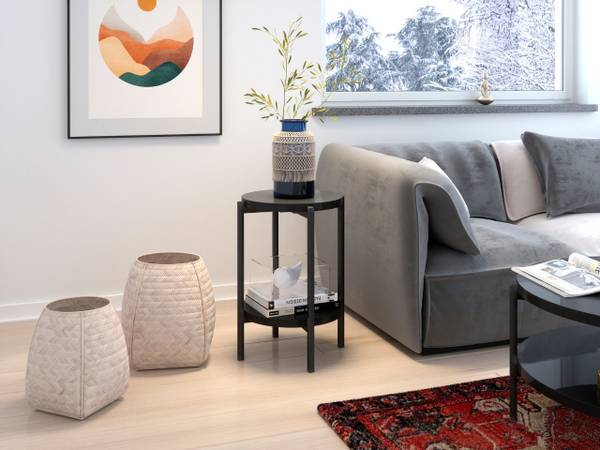 Beistelltisch SEVILLA Hochglanz Schwarz