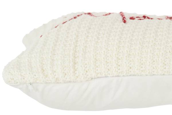 Kissen XMAS Rot - Baumwollstoff - Leinen - Polyester - 60 x 10 x 40 cm