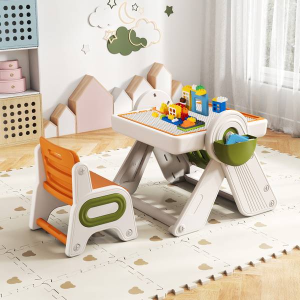 Kunststaffelei-Set TK32521 2-tlg. Orange - Kunststoff - 67 x 58 x 82 cm